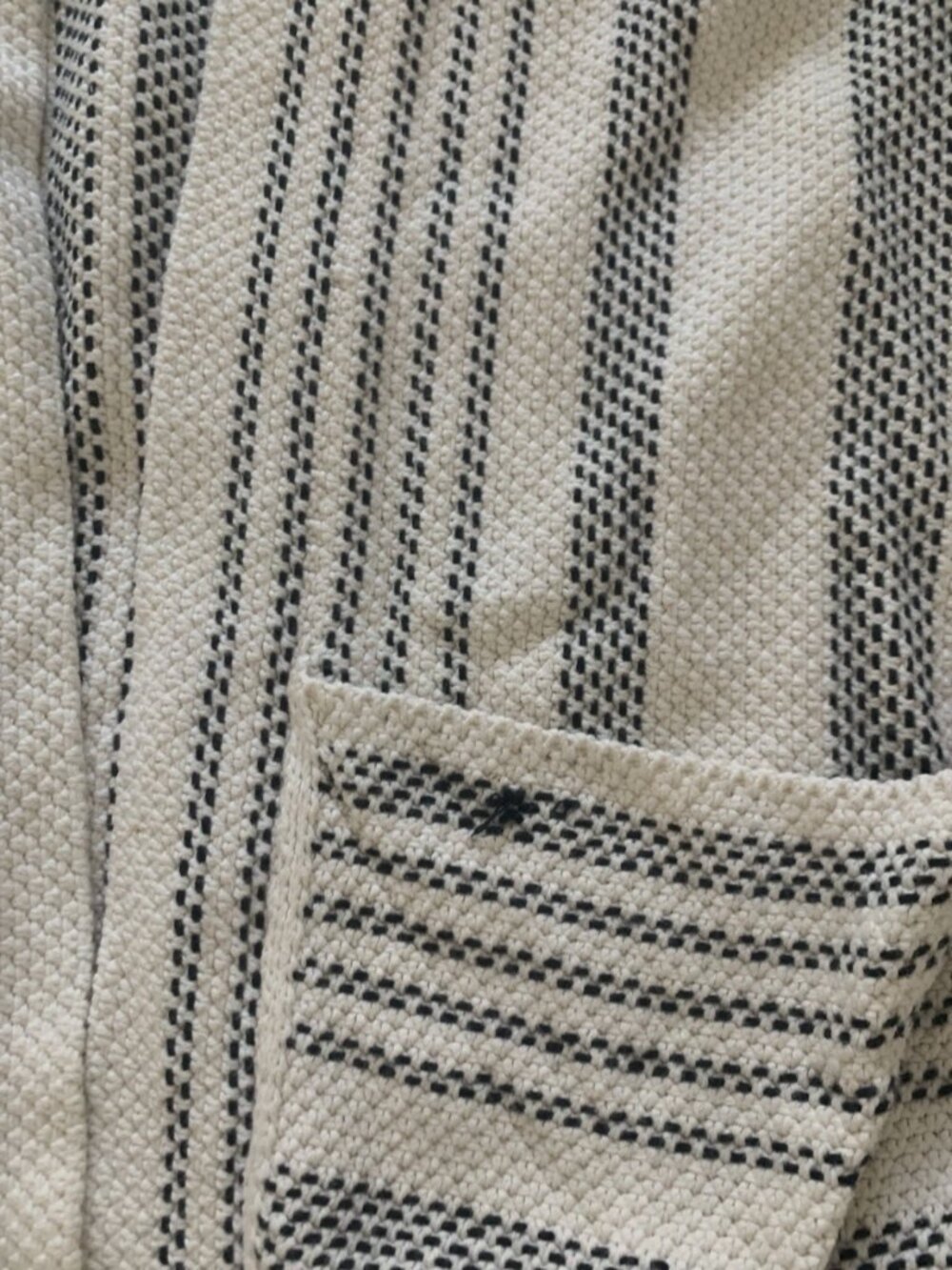 Ascot + Hart Lovestitch Baja Beach Cardigan Ecru Stripe Womens Size S/M Pockets - Picture 3 of 4